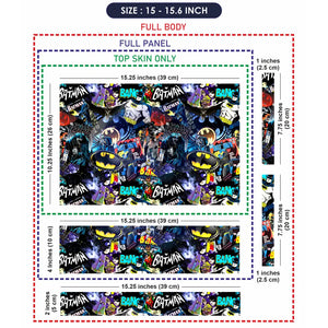 Batman Gotham Collage Laptop Skin - View 8
