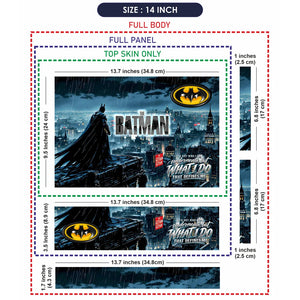 Batman Gotham Rain Rooftop Laptop Skin - View 7