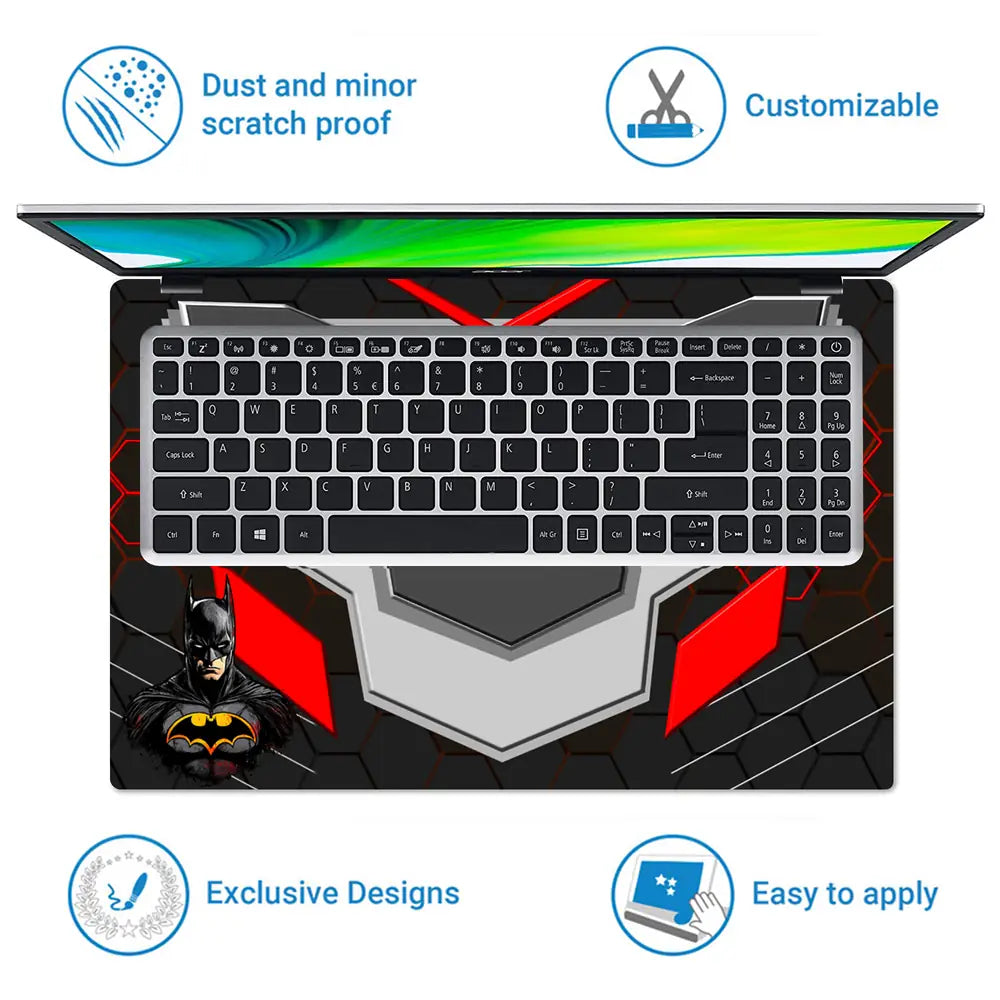 Batman Iconic Armor Theme Laptop Skin - View 5