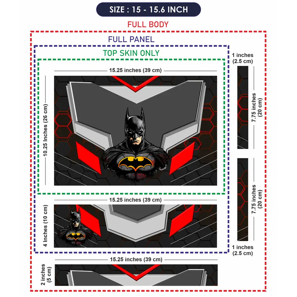 Batman Iconic Armor Theme Laptop Skin - View 8