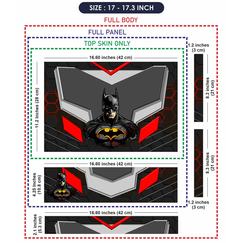 Batman Iconic Armor Theme Laptop Skin - View 9