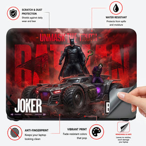 Batman Joker Batmobile Unmask Laptop Skin - View 4