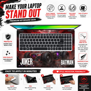 Batman Joker Batmobile Unmask Laptop Skin - View 5