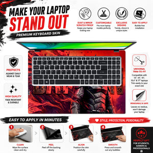 Batman Red Cape City Skyline Laptop Skin - View 5