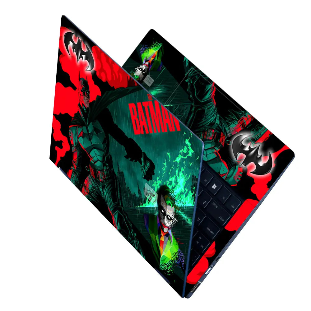 Batman Red Green Laptop Skin - View 2