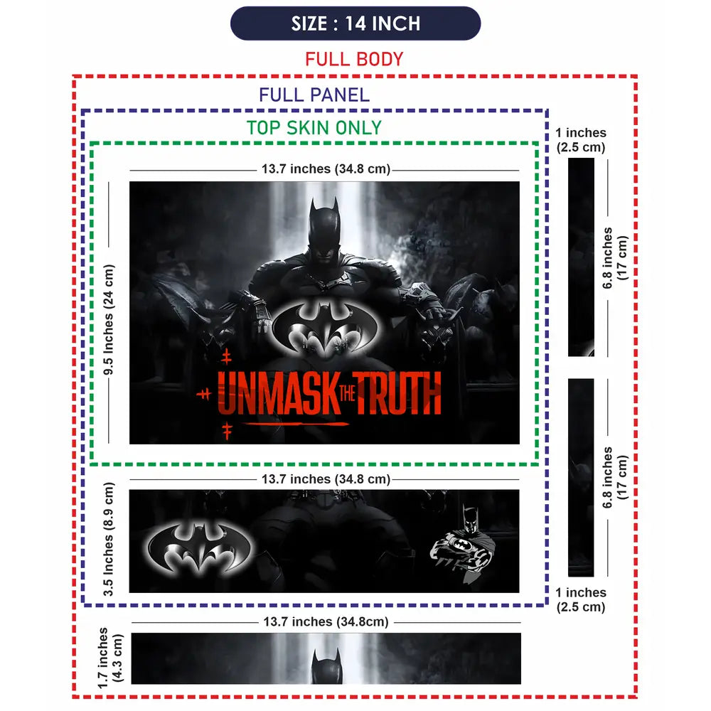 Batman Unmask the Truth Laptop Skin - View 7
