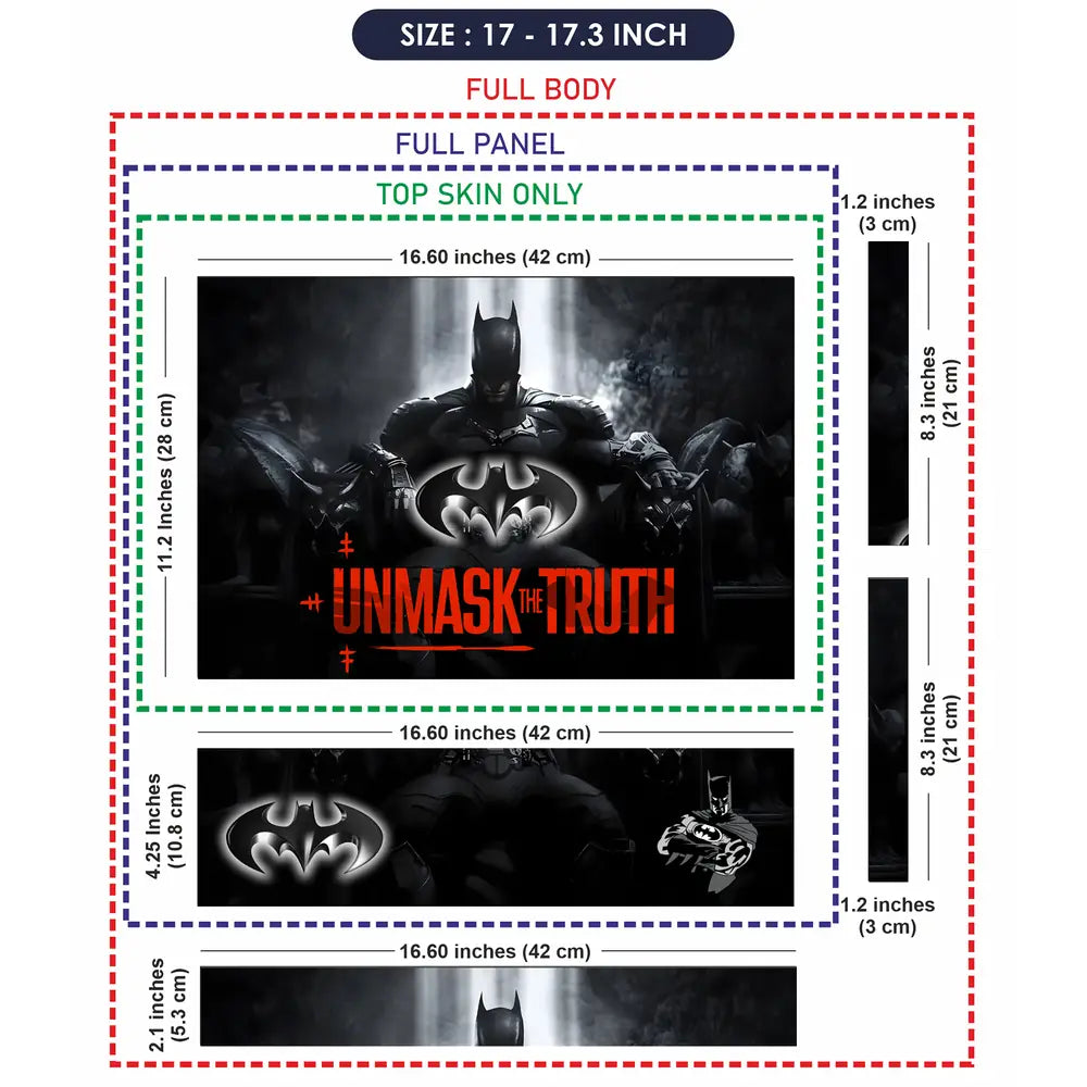 Batman Unmask the Truth Laptop Skin - View 9