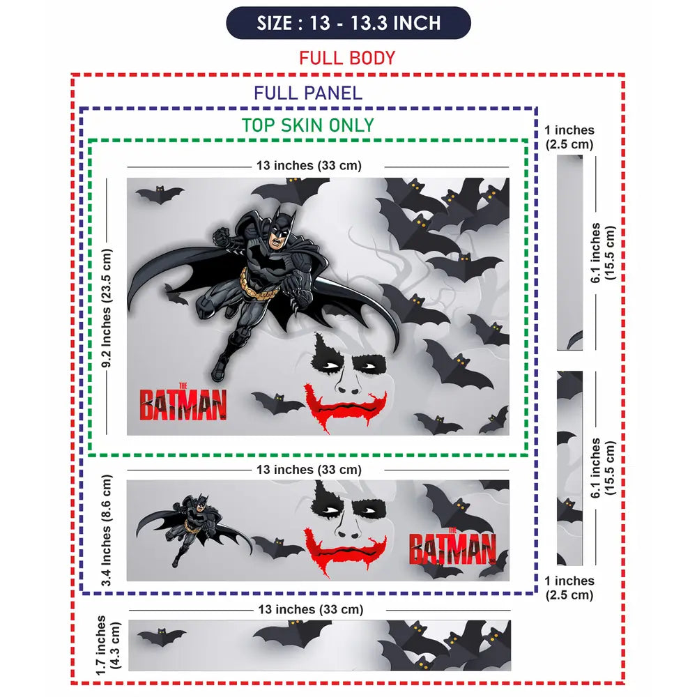 Batman vs Joker Theme Laptop Skin - View 6