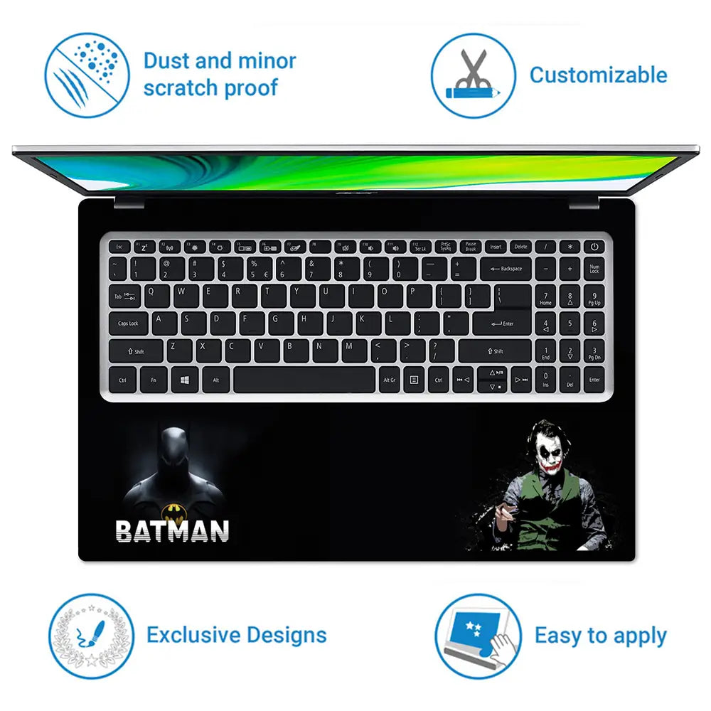 Batman Why So Serious Laptop Skin - View 5