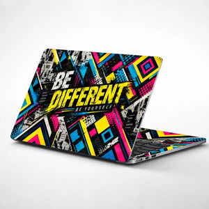 Be Different Neon Urban Collage Laptop Skin - View 1
