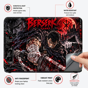 Berserk Blood Moon Warrior Laptop Skin - View 4