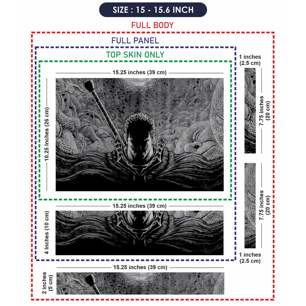 Berserk Guts Berserker Armor Laptop Skin - View 8