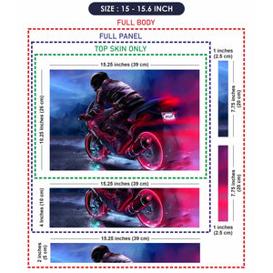 Biker Motorcycle Laptop Skin - View 8