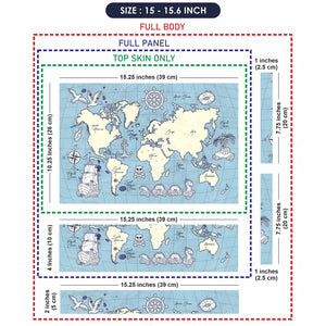 Bird Design World Map Laptop Skin - View 8