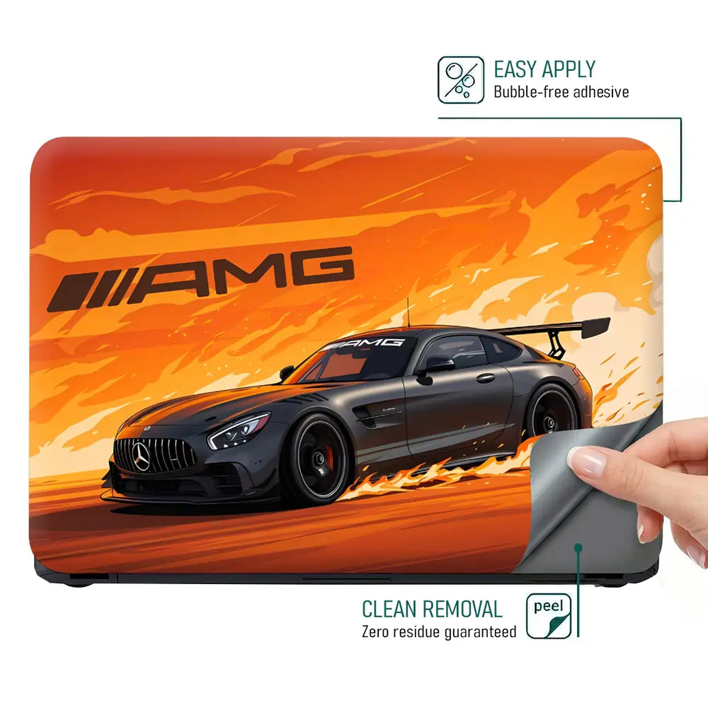 Black AMG GT Laptop Skin - View 4