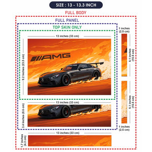 Black AMG GT Laptop Skin - View 6