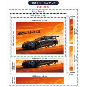 Black AMG GT Laptop Skin - View 9