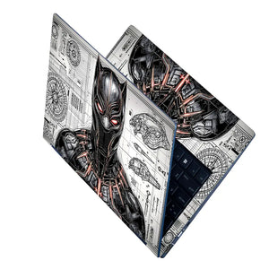 Black Panther Suit Blueprint Tech Laptop Skin - View 2