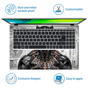 Black Panther Suit Blueprint Tech Laptop Skin - View 5