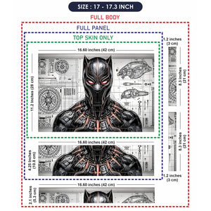 Black Panther Suit Blueprint Tech Laptop Skin - View 9