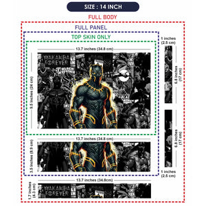 Black Panther Wakanda Comic Grunge Laptop Skin - View 7