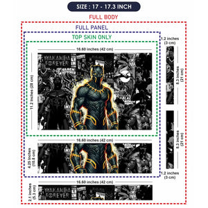 Black Panther Wakanda Comic Grunge Laptop Skin - View 9