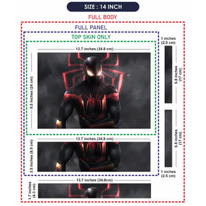 Black Spider on Black Smoke Laptop Skin - View 7