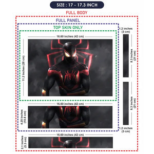 Black Spider on Black Smoke Laptop Skin - View 9
