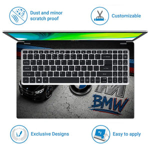 BMW M Black Top View Garage Laptop Skin - View 5