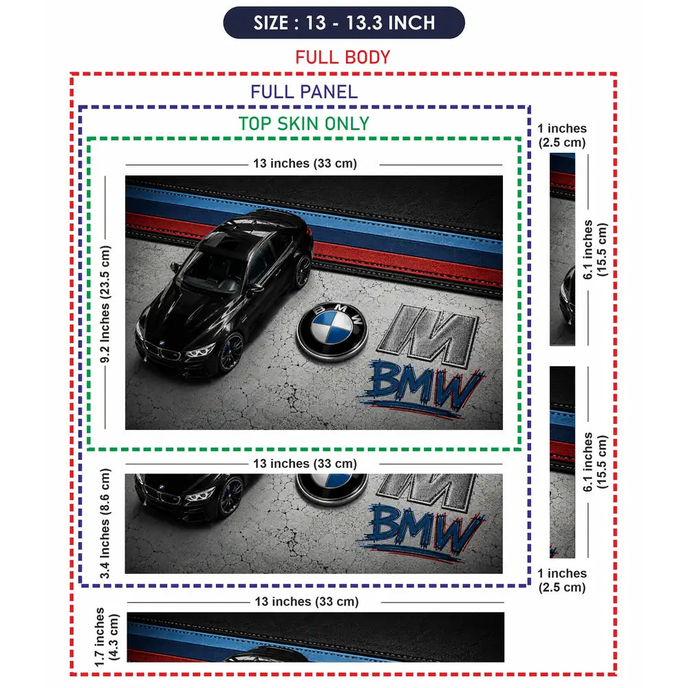 BMW M Black Top View Garage Laptop Skin - View 6