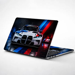 BMW M Motorsport Race Car Front Laptop Skin - View 1
