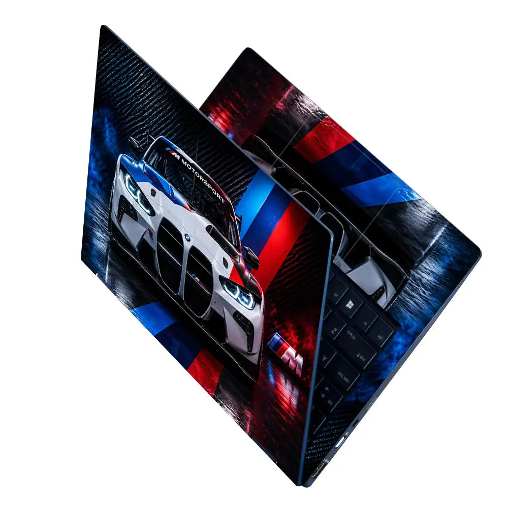 BMW M Motorsport Race Car Front Laptop Skin - View 2