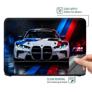 BMW M Motorsport Race Car Front Laptop Skin - View 4