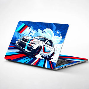 BMW M Sport White Splash Laptop Skin - View 1