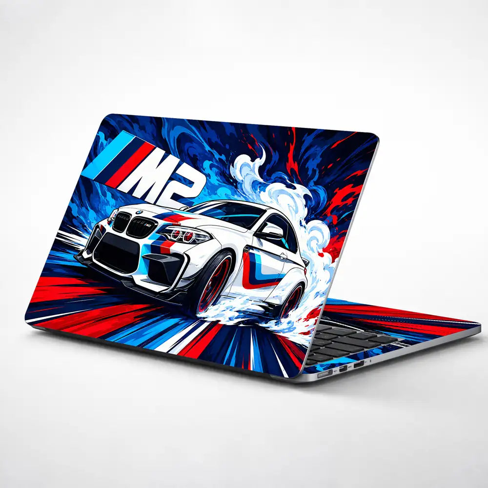 BMW M2 Comic Art Drift Laptop Skin - View 1