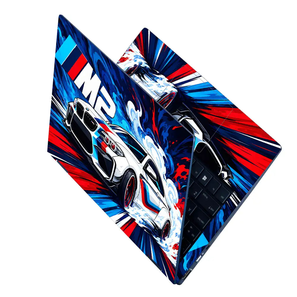 BMW M2 Comic Art Drift Laptop Skin - View 2