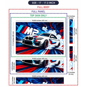 BMW M2 Comic Art Drift Laptop Skin - View 9