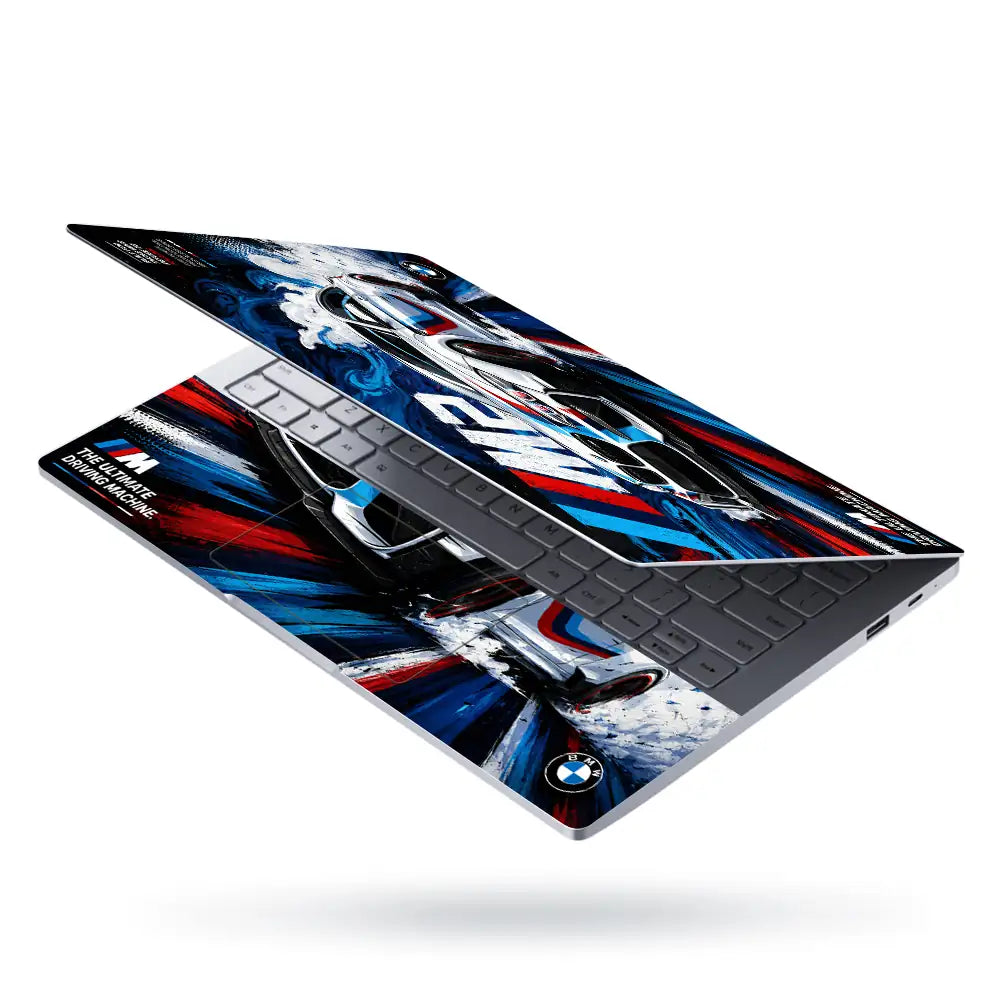 BMW M2 Comic Art Front Drift Laptop Skin - View 3