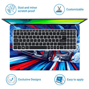 BMW M2 Comic Art Grey Swirl Laptop Skin - View 5