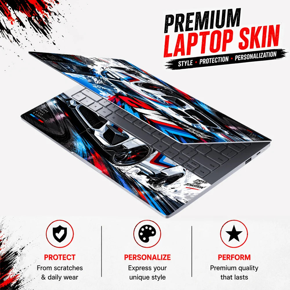 BMW M2 Drift Born Different Laptop Skin - View 3