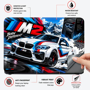 BMW M2 Drift Born Different Laptop Skin - View 4
