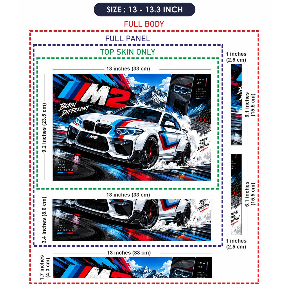 BMW M2 Drift Born Different Laptop Skin - View 6