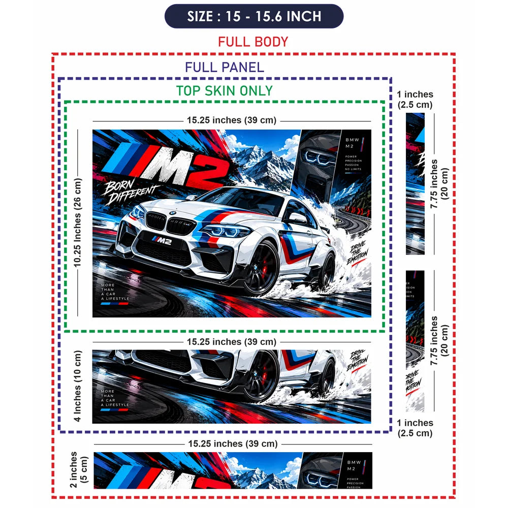 BMW M2 Drift Born Different Laptop Skin - View 8