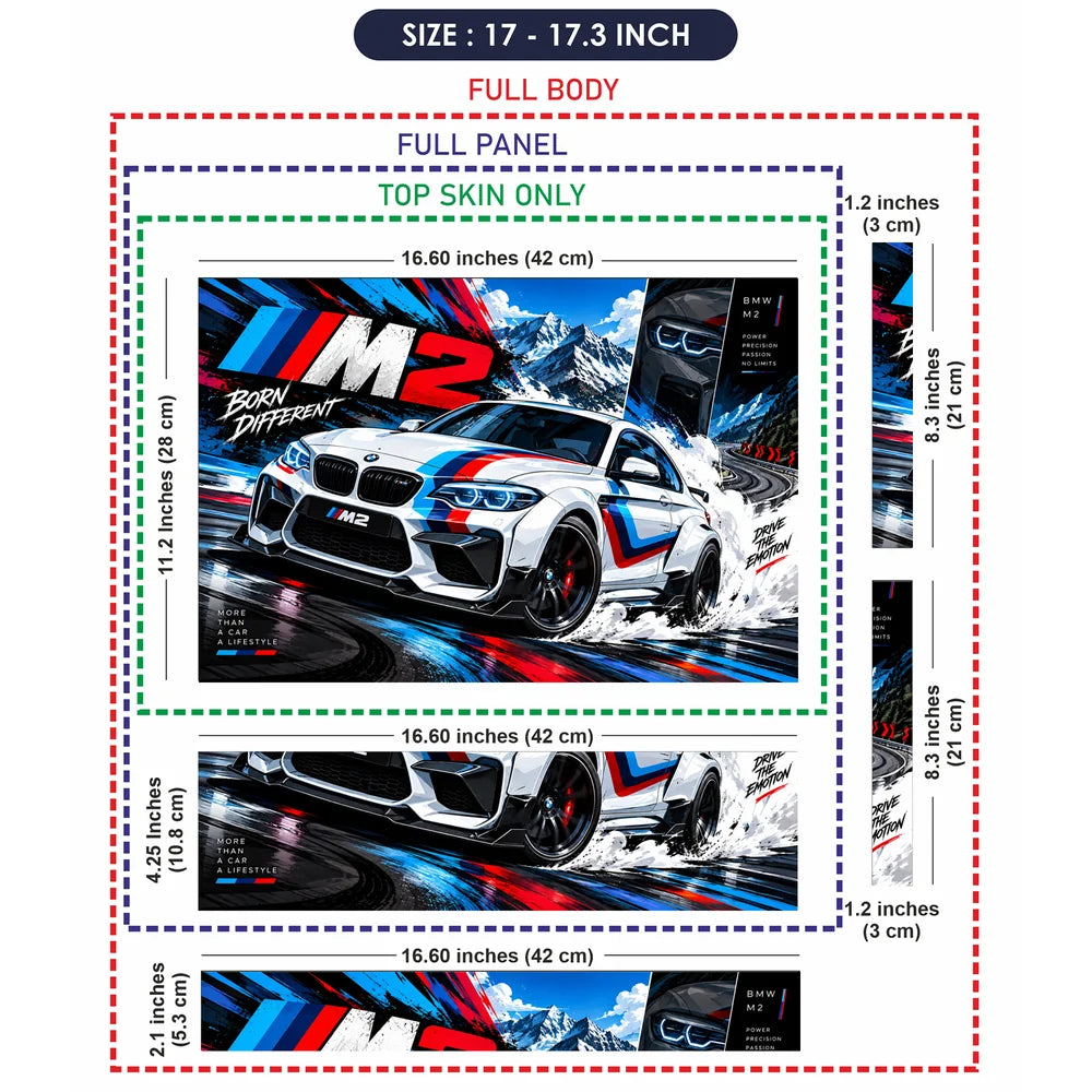 BMW M2 Drift Born Different Laptop Skin - View 9