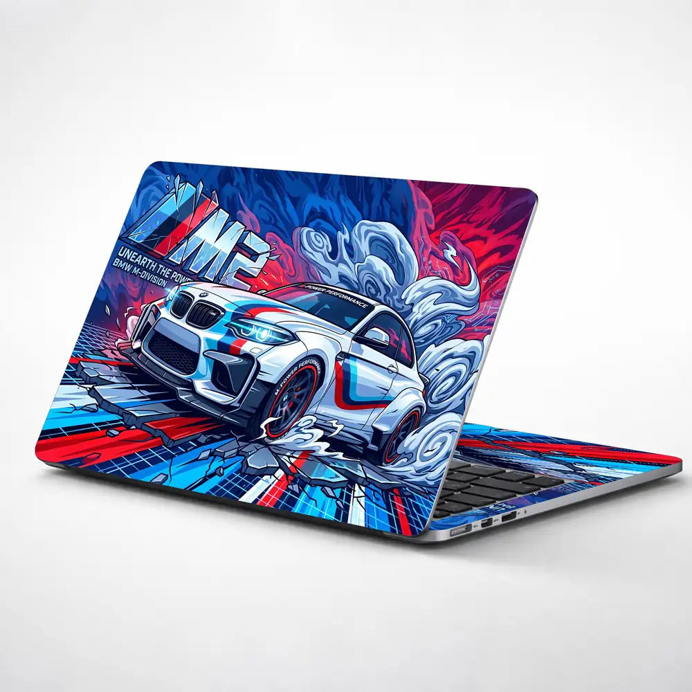 BMW M2 Pop Art Exploding Colors Laptop Skin - View 1
