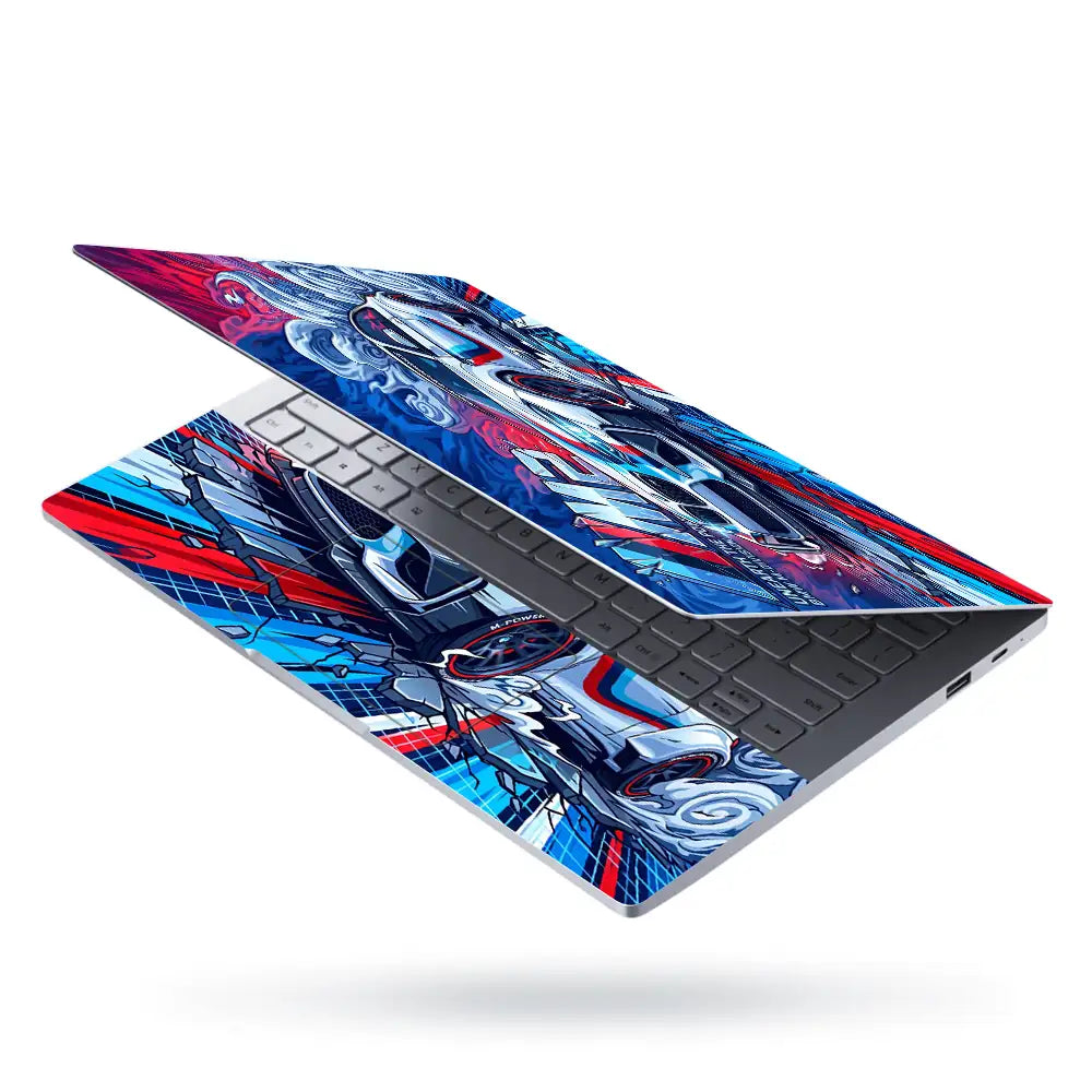 BMW M2 Pop Art Exploding Colors Laptop Skin - View 3