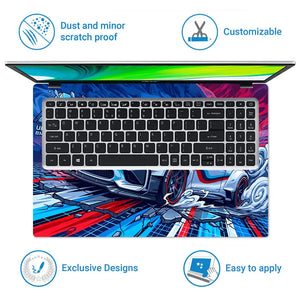 BMW M2 Pop Art Exploding Colors Laptop Skin - View 5