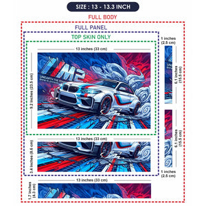 BMW M2 Pop Art Exploding Colors Laptop Skin - View 6
