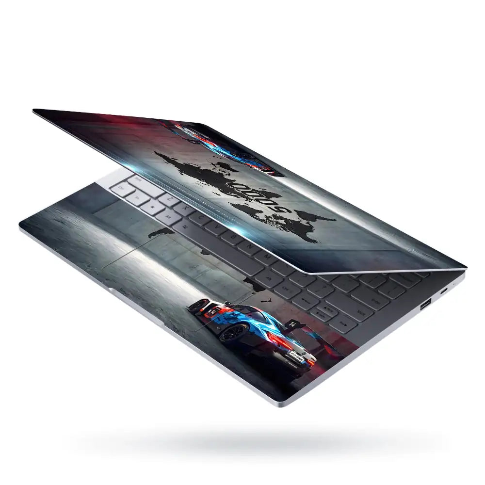 BMW M4 GT3 5000 World Map Front Laptop Skin - View 3