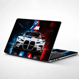 BMW M4 GT3 Front Dark Laptop Skin - View 1